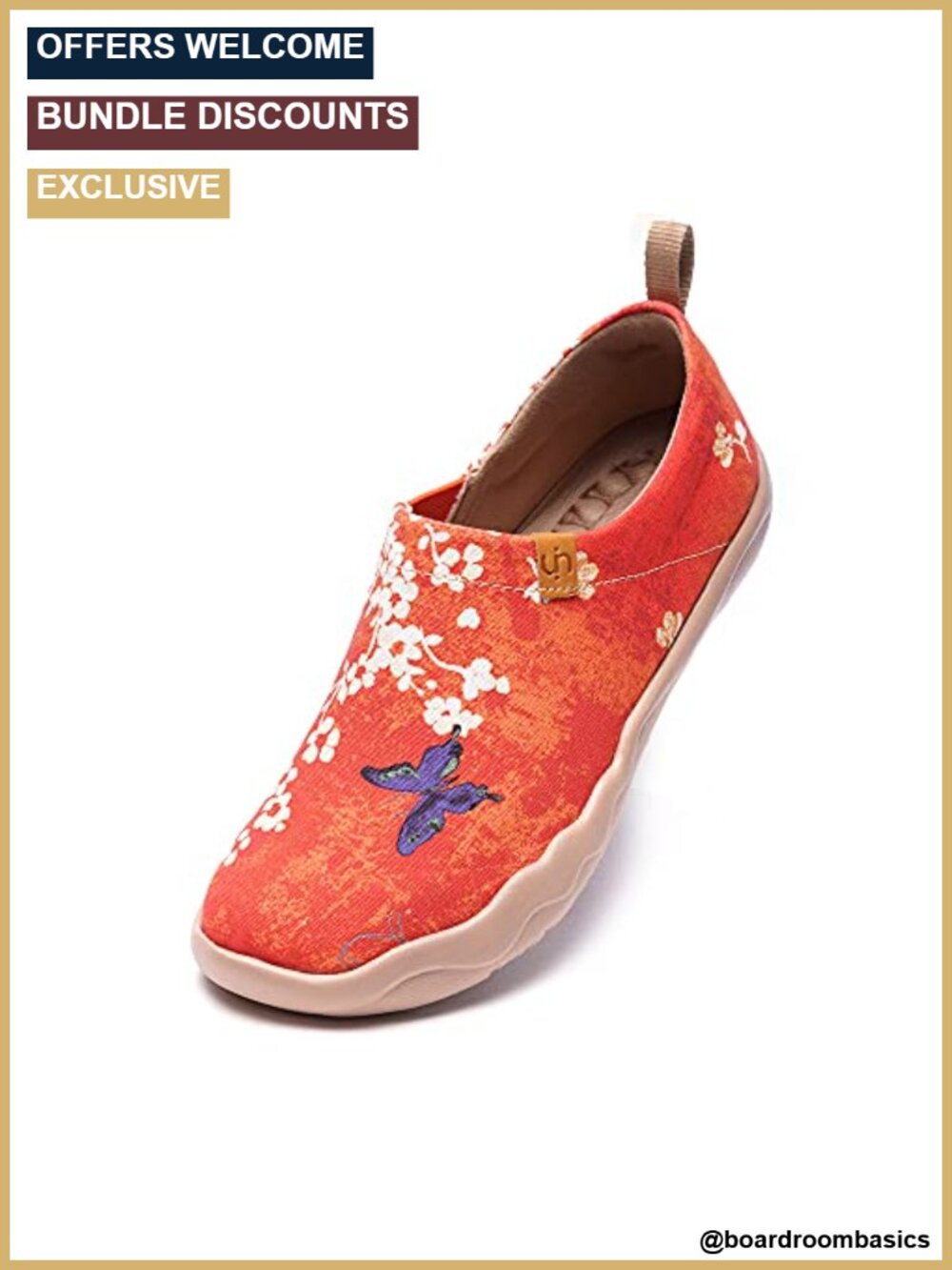 Women's Slip On Casual Canvas Floral Art Travel Sneakers Loafers